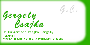 gergely csajka business card